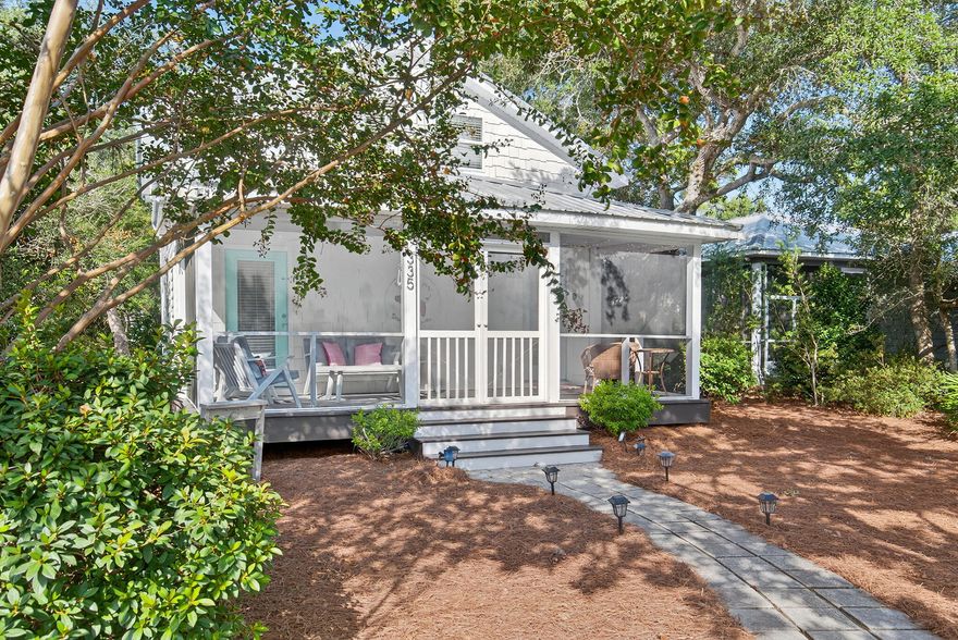 Just minutes from the Gulf, The Salty Pig is a 3BR/3BA cottage in the heart of Seagrove Beach designed for both comfort and income potential. With space for 8 guests, this home offers a proven rental layout--featuring a main-level queen suite, an upstairs king suite, and a fun bunkroom with private bath.Highlights include a screened porch, private yard with grill, and proximity to shops and entertainment while still maintaining that old Florida charm. Guests love the short bike ride to San Juan beach access and nearby Seaside Town Square for dining and shopping.With its ideal location, stylish interiors, and strong rental appeal, The Salty Pig is the perfect investment and getaway in one.