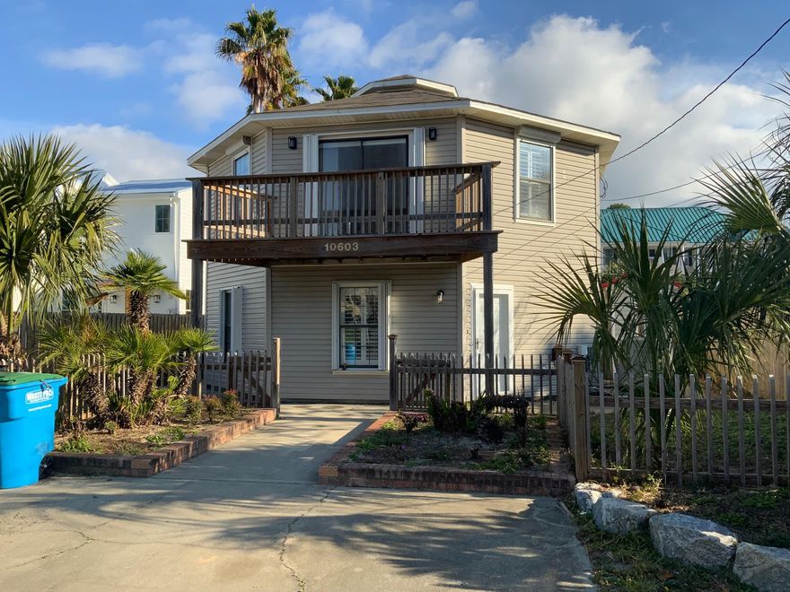 Location! Location! Location! Renovated Florida beach cottage in PCB. Property is footsteps away from the beach and public access. Property has been recently updated and has so many possibilities. Home has a bedroom with full bath with living area both upstairs and downstairs. Hurricane roll shutters on exterior windows and doors. This home would make a perfect Airbnb with beach access a few steps away.Zoning Residential/Commercial. Buyer to verify any and all information.