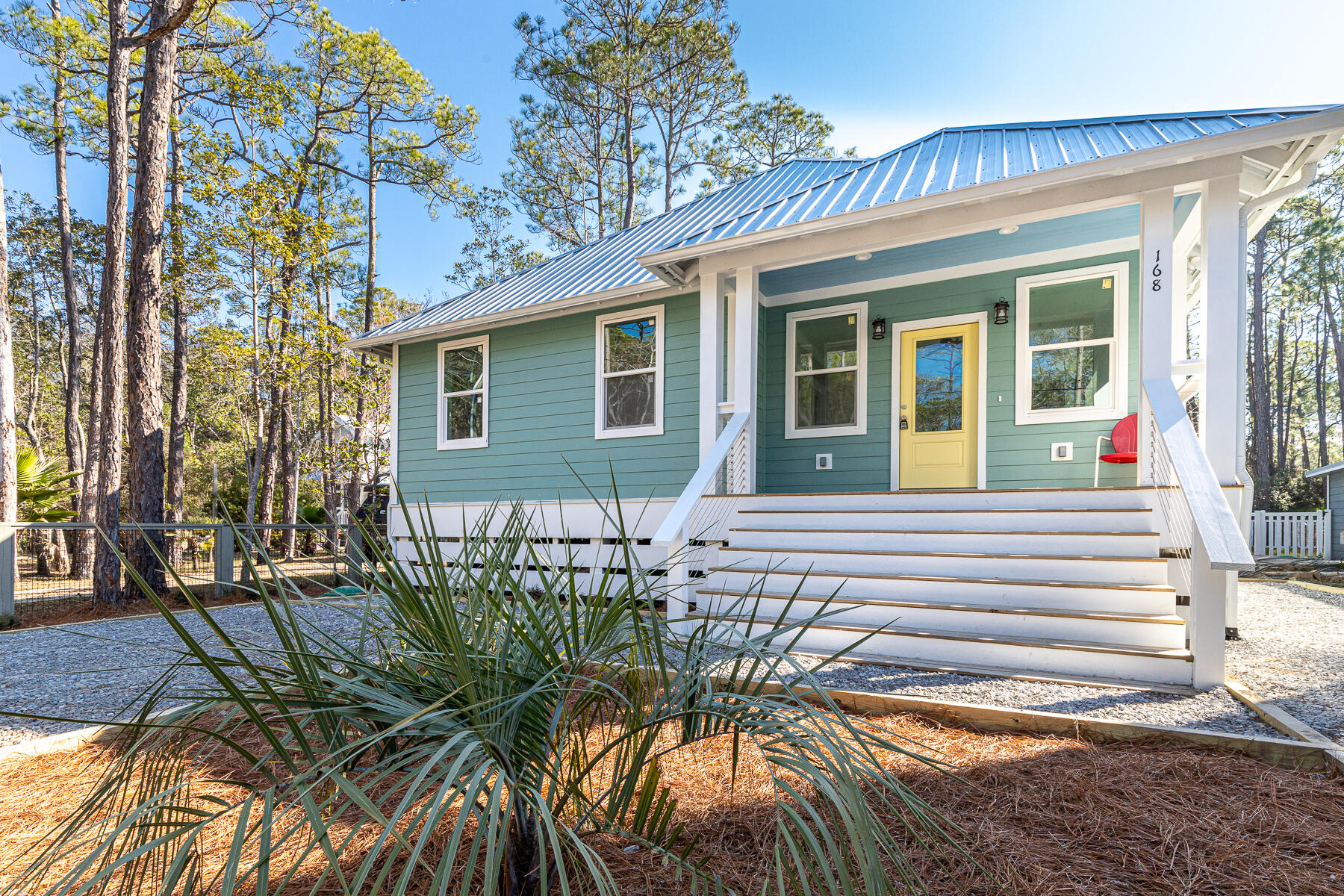 This newly constructed 2022 house is less than .2 miles to beach access at end of the street.  It is ideally located off 30A in Seagrove Beach.  This one story cottage features 3 bedrooms and 3 full bathrooms in popular Gulf Shore Manor.  The two master bedrooms include private on suite tile bathrooms and spacious closets. After a long day at the beach the large screened in back porch overlooks private heated pool with waterfall feature is perfect place to unwind.  The home accommodates 6 cars so plenty of room for your entire crew heading to the beach.  The location is at a dead end of a low density street with short term rentals, full time residents and true second home owners.