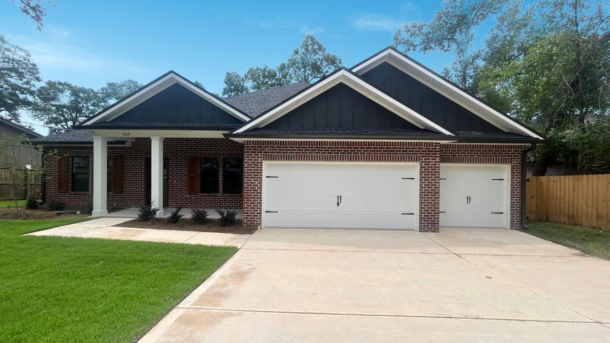 This brand-new home currently under construction combines modern design with everyday functionality, featuring 5 bedrooms, 3 full baths, and a spacious 3-car garage. The open, split-bedroom layout provides both privacy and a seamless flow, making it ideal for family living and entertaining. The kitchen is a true centerpiece with quartz counters, a gas range, soft-close cabinetry, a farmhouse sink, tile backsplash, and a walk-in pantry. Luxury vinyl plank flooring runs through the main living areas, adding both durability and style.  Outside, the fenced backyard offers room to play, relax, or host gatherings with ease. With thoughtful upgrades already included (fence, refrigerator, and blinds), you can settle in without the extra expense.Centrally located in Niceville, you'll be close to top schools, shopping, dining, and recreation, with the Gulf's white-sand beaches only a short drive away. Photos are of the same floor plan built by the same builder in a different location. Some colors and finishes may not be exactly the same.  

