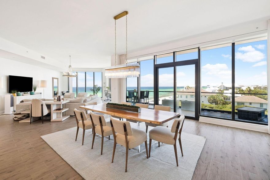 Uninterrupted gulf views take center stage at this exceptional penthouse in Costa Blanca, an exclusive enclave of only 14 luxury residences along Scenic Highway 30A. Perched on the fourth floor with coveted southwestern orientation, this penthouse captures the majesty of emerald waters and dazzling sunsets from every vantage point. Walls of glass and soaring ceilings invite the horizon indoors, while an expansive private balcony provides a front-row seat to sugar-white sands and rolling surf.Encompassing more than 2,800 square feet, the four-bedroom, four-bath residence feels both spacious and refined, with finishes that reflect timeless coastal elegance. Driftwood inspired tile flooring flows throughout, grounding light-filled interiors that include a chef's kitchen appointed with Wolf and Sub-Zero appliances, quartz countertops, and custom cabinetry. Designed for effortless gathering, the open floor plan seamlessly connects kitchen, dining, and living spaces, offering the comfort of a private home without the upkeep of beachfront property.

Penthouse 400 is complemented by two premier assigned garage parking spaces  ideally positioned nearest the elevator for convenient access  as well as a private storage unit. Costa Blanca's resort-style amenities extend the experience, with a gulf-front pool and spa, fitness studio, and more than 200 feet of pristine beach frontage complete with chair and umbrella service. Just across 30A, Gulf Place brings dining, shopping, and entertainment within easy reach, making this location as vibrant as it is serene. With exclusivity, elegance, and breathtaking gulf panoramas, this residence embodies the finest expression of 30A living.