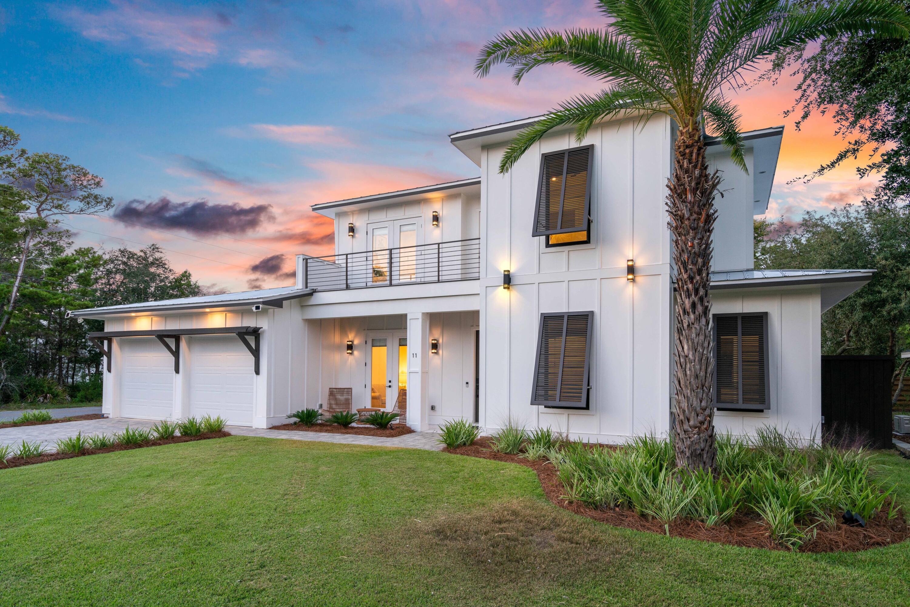 THIS IS IT! Coastal meets modern in this custom-built home in the sought after neighborhood of Gulfview Heights, with no HOA! The home is adorned with gorgeous lighting, upscale ceiling fans, and modern coastal design throughout and is being sold fully furnished with upscale furniture and decor. An entire wall of high-quality stacking glass doors draws you out to enjoy the new heated and cooled saltwater pool, outdoor fireplace with mounted TV above, and multiple seating areas. Paired with a sprawling lot and large fully fenced back yard this home offers an unparalleled experience in the most desirable location. The first level primary bedroom with textured accent wall flows through a reclaimed ornate barn door into an opulent en-suite luxurious bath, with an expansive walk in closet. The design is a stunning balance of coastal charm and a modern aesthetic.
There is ample parking for all your guests and the floor plan lends itself well to one story living with a retreat of two good sized bedrooms and a flex space upstairs. The upstairs bedroom also benefits from an airy balcony from which one can enjoy the sights and smells of the beach in the trending Gulfview Heights Neighborhood.
The best part is that you can walk/bike/ golf cart to the beach in mere moments and be right in the mix of the areas best restaurants, shops, and events all at a fraction of the price! Have a nature lover in your crew? This home is perfectly situated steps away from the Timpoochee Bike Trail and and the Trailhead to Point Washington's Long Leaf Pine Trail.
Make this beautifully crafted luxury home your primary residence, vacation home, an income producing property. With the potential to comfortably sleep 16+ guests there is ample room for all. Please review the Upgrades & Features sheet in the Documents section for more details on all this home has to offer.