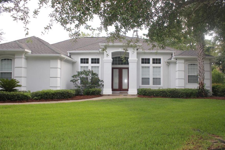 This beautiful, well maintained home in Kelly Plantation is situated on a cul-de-sac street and backs up to nature preserve. The recessed lighting above the exterior front windows and new paver driveway and sidewalks give the home great curb appeal even at night. Upon entering, you notice the open floor plan and high ceilings. The formal living room has french doors that open to a covered lanai and screened deck that features a heated pool and waterfall spa. The dining room is located to the left of the entrance and has large chandelier and views of the front. Bedroom #4/Office is to the right of entrance and across the hall from the full bath that has exterior door for access to pool.