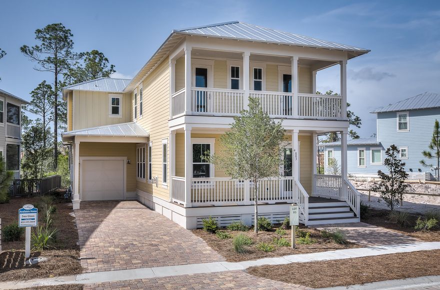 Our very popular Sea Glass floor plan home will be completed in June! Ideal location close to The Gathering Place- the community pool. This beauty has a long driveway for parking, carport, and extended garage for all your beach toys! Homesite backs to protected preserve for ultimate privacy! Perfect home for entertaining with huge open living room with fireplace, white beams, and vgroove trim. Kitchen also has a cozy keeping room area and large covered porch overlooking the preserve behind the home. Kitchen finishes include white shaker Shrock quality cabinets with soft close drawers, granite countertops, white subway tile backsplash and GE Caf appliances including gas cooktop (GE monogram hood). Relaxing master suite with covered porch also overlooking preserve, with the amenity-rich Gathering Place- complete with heated lap pool, hot tub, zero entry pool, fire pit, grills, and much more! Newly added amenities will include more trails throughout, Energi fitness stations, multi-purpose court, pickelball court, and more green space.  NatureWalk has a seasonal beach shuttle running to and from the beach and Seaside!  We are open 7 days a week, come check out this home and our 3 designer decorated models.