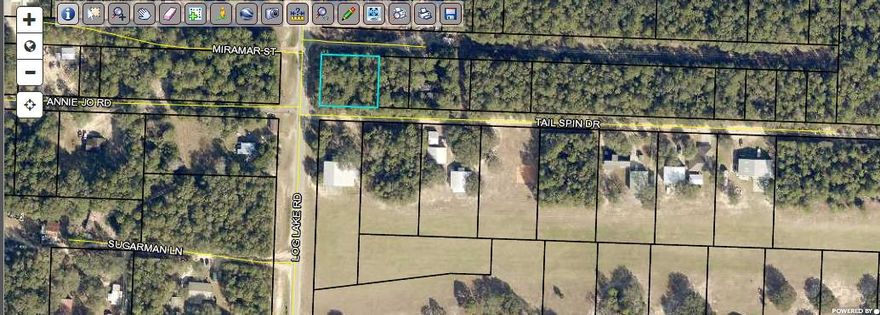 Nearly half an acre corner lot on Log Lake Rd just south of of the I-10 exit. This .4 Acre level & wooded building site has beautiful trees. Easy walking distance from the Holt airfield called Yellow River Airstrip. Good elevation on this lot. I-10  easy access anywhere. This is a perfect lot for building your dream home.  Drive by today and feel free to walk the lot.