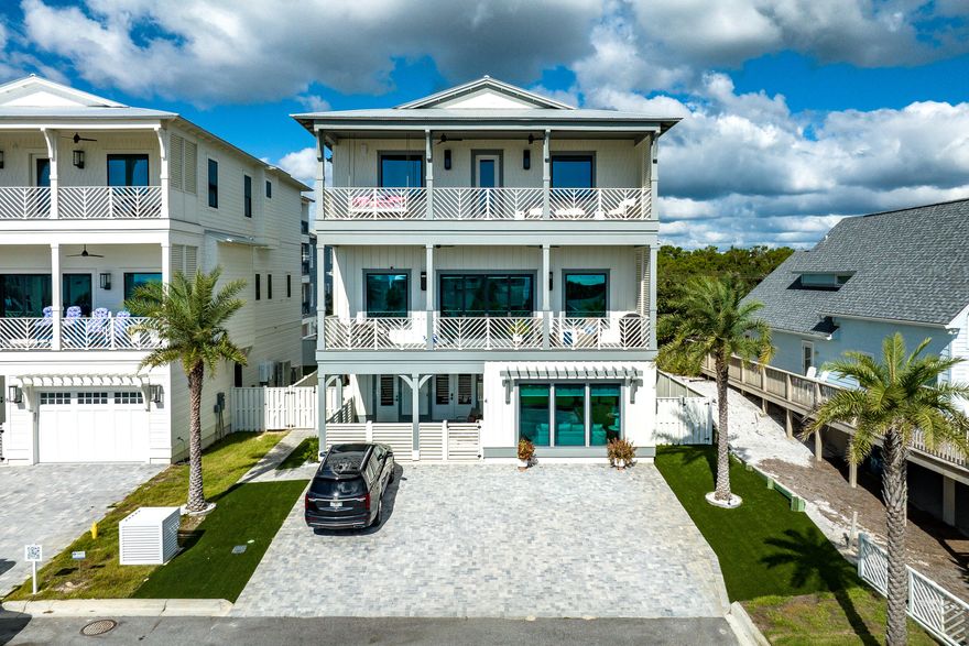 This is an amazing opportunity to own your own piece of coveted South Inlet Beach.  This custom luxury home built on a lot with high elevation and located only one tier back, will have beautiful Gulf views and is a quick 5 minute walk to the beach. This 7 bedroom home has an open floor plan, multiple areas for entertaining and ample outdoor space.  Enjoy the private splash pool after a day at the beach and a glass of wine and sunset from one of the patios!  This custom home has wolf-sub zero appliances, European white oak floors, crown molding, custom luxury tile, an elevator, a gourmet kitchen and alarm system.  The home boasts 7 bedrooms with en suite bathrooms and stunning views of the gulf, the sandy white dunes and Lake Powell.  This home is in an amazing location just a mile from Rosemary Beach and a mile from the Shops at 30A Avenue.  4 public beach access points within a 1/2 mile, one with bathroom facilities and one walk on beach access with no stairs.  This is an incredible second home, investment property or full time home!  Homeowner recently added complete yard of astroturf for over $30,000.00