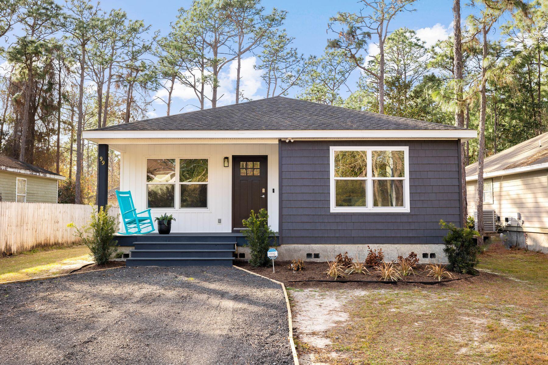 Discover the perfect blend of coastal charm and modern updates in this beautifully renovated home in Santa Rosa Beach! Just minutes from pristine beaches, shopping, and an array of dining spots, this single-story cottage sits on a spacious yard with NO HOA. Inside, brand-new LVP flooring creates a sleek, seamless flow throughout, while the modern kitchen shines with updated appliances, stylish countertops, and ample storage--perfect for everyday living and entertaining. A sizable utility room provides extra storage and an elevated washer/dryer for added convenience.  Additional updates include a new deck in the back, new water heater and HVAC, ensuring comfort and efficiency year-round. If you're looking for the best of coastal living in a prime location, this home is a must-see!