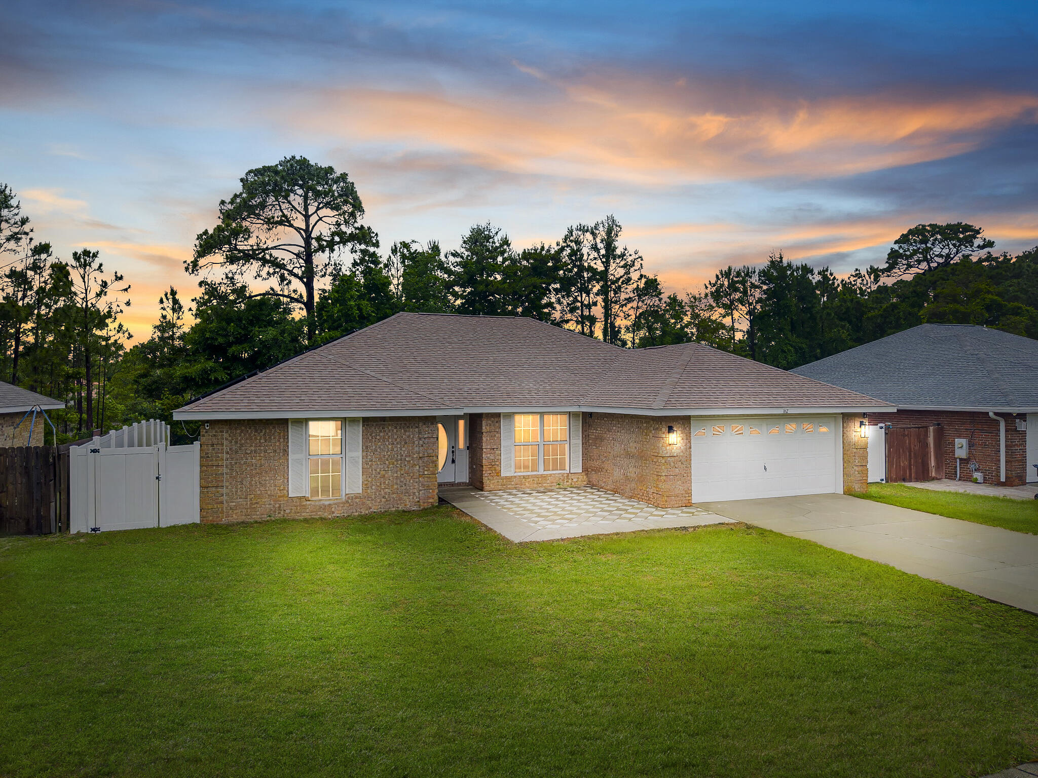 Welcome to your new home! This beautifully updated 4-bedroom, 3-bathroom brick home in Santa Rosa Beach has it all. Enjoy a brand-new kitchen with modern upgrades/finishes and all-new appliances, also including a new washer and dryer. Fully renovated primary bathroom, built-in/custom primary closet, newly renovated guest bathrooms, and bedrooms. Two-guest rooms are equipped with built-in Murphy Beds for added space and convenience. Outside, you will find newly installed solar panels to help keep energy costs low, as well as a Tesla EV charging station as an added bonus feature! The low-maintenance backyard features artificial turf, and backs up to a peaceful nature preserve, offering exceptional privacy. Located in the sought-after Mack Bayou Pointe community with a neighborhood pool, and just a quick 10-minute drive to the white-sand beaches of 30A. This home is in the perfect location close to schools, shopping, restaurants, and entertainment! Move-in ready and packed with all the latest upgrades, this home checks all the boxes! Don't miss this one! Schedule your private showing today!