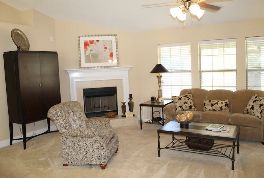 One of Adams most popular floor plans! Beautiful 3-bedroom/2 full bath home, featuring a gorgeous floating plant shelf separating the living room and the dining room in this stunning open floor plan. The colors that have been put in this home are up to scale and the latest thing. Adams offers Landscaping package with fully sodded yard to the quaint curb appeal and the beautiful large backyard over looking a natural preserve wooded area. Also in the master bath enjoy the large garden tub and separate shower. This home is available now and you could be in your brand new home!! Adams Homes pays closing costs and provides a 1yr home and 10yd builders warranty.