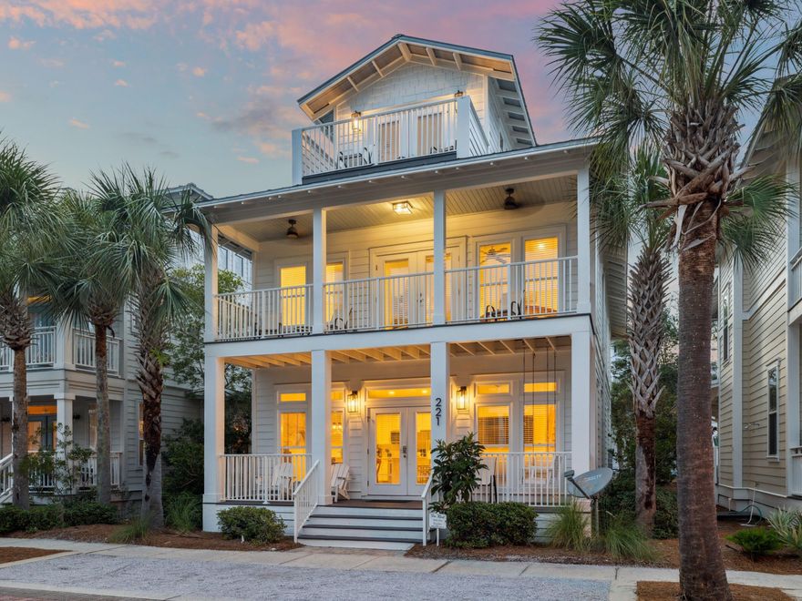 This beautifully updated 4-bedroom, 4.5-bath home sits in one of 30A's most sought-after locations, Seacrest Beach. Just a short walk to the 12,000-sq-ft resort-style lagoon pool, deeded beach access, and the shops and dining of both Rosemary Beach and Alys Beach. Its central position on the east end of 30A offers the walkability and guest appeal - perfect for a vacation home and investment property.Inside, the open floor plan features warm wood flooring, abundant natural light, and fresh, modern finishes. The kitchen has been fully renovated with quartz countertops and stylish tile, while the primary bathroom was redesigned with spa-inspired details. Every bath now features upgraded quartz counters. Two primary suites, one on the main level and one upstairs, maximize rental flexibility, along with a bunk room and additional guest suite, all of which enjoy private covered porches. The third-floor loft with a full bath, wet bar, and extra living area expands sleeping capacity and creates an attractive entertainment space. Multiple covered balconies plus a third-floor sun deck enhance outdoor living and Gulf-breeze appeal. The property also has two dedicated parking spaces.

Sold fully furnished and ready to rent, Bella Vita combines style, location, and income potential. Whether held as a high-performing vacation rental, a personal getaway with strong offsetting income, or a long-term investment in one of 30A's most desirable beach communities, this home delivers.