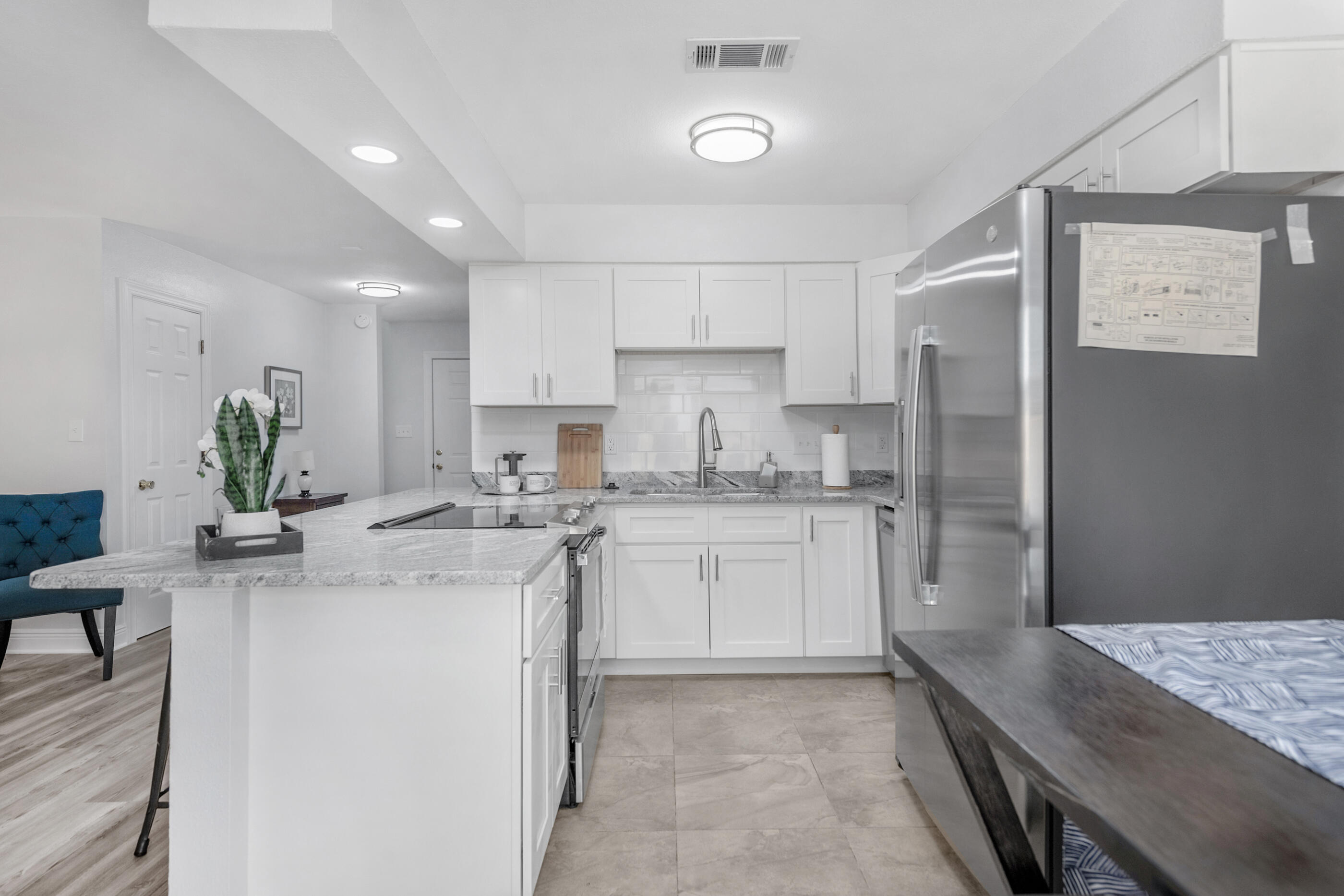 The townhome is a beautifully upgraded property located in a quiet cul-de-sac. As you enter, you are greeted with new flooring and fresh paint throughout, giving the home a modern and inviting feel. The kitchen boasts granite countertops, smooth stove top and all GE Kitchen appliances replaced in 2024. The bathrooms have been refurbished and include a convenient Jack & Jill bathroom upstairs. Inside laundry. The privacy fenced backyard provides a peaceful outdoor space. Cozy up to the fireplace in the living room on chilly evenings. The property also includes a single-car garage and additional guest parking. Location assessable to schools, medical facilities, and shopping, this home offers convenience &comfort in a central location. Great property for investment or first time home buyer.