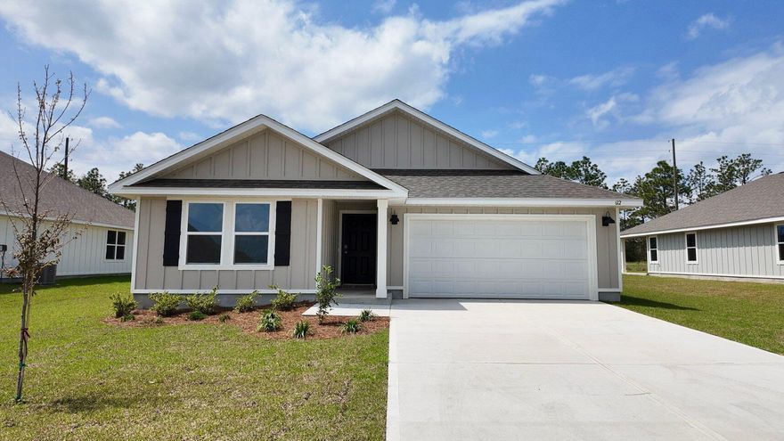 ALMOST COMPLETE!! the beautiful ''Lakeside'' floorplan in sought after Shoal River Landing with a Community pool, cabana & more. Fast Growing Crestview area. This desirable new floorplan provides an awesome OPEN concept, no wasted space, 5 beds, 3 baths, nice covered back patio & 2 car garage. Well-designed kitchen with granite countertops, beautiful stainless appliances, smooth top range, quiet dishwasher, built in microwave & a spacious dining area. Striking (EVP) wood look flooring, plush carpet in the bedrooms. The Smart Home Connect System includes several nice devices. Popular durable Hardie board exterior adds charm to the classic craftsman exterior. Stylish curb appeal. Great location, an easy drive to the airport, military base, beaches at Ft. Walton, Destin & min. to golfing.