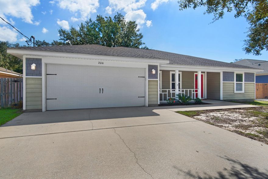 This spacious 1703 sq. ft. home features 3 bedrooms, 2 full bathrooms, large living space, an eat-in kitchen with island, granite counters and stainless steel appliances. The primary suite overlooks the backyard and features a tiled shower, large closet, double vanity and tile flooring. The 2 additional bedrooms are all oversized, and have plenty of closet space. Park your cars out of the heat in the attached double garage. Your backyard oasis includes mature oak trees, a privacy fence, sprinkler system on a well and plenty of room for a pool. GREAT LOCATION You are just minutes from fine dining, grocery stores, shopping and of course the Beautiful Gulf of Mexico with its turquoise waters and Gulf of Mexico's longest pier. Call today to schedule your appointment!