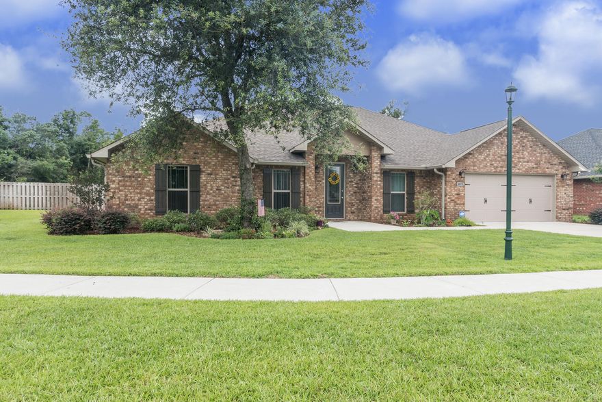 You'll love this LIKE NEW home in the gated community, Chanan Estates, south of I-10!! This 5 bedroom, 3 bath home is in immaculate condition. The huge fenced back yard on 1/3 acre offers plenty of room to add a pool. Features include 9' ceilings, a covered back porch, large laundry room, stainless steel appliances, granite counter tops, breakfast bar, kitchen island, separate dining room, breakfast nook, tray ceiling in living room with twin ceiling fans, sprinkler system, security, and a 2-car garage with room for a work bench. The huge master has a zero-entry shower, soaking tub, and TWO walk-in closets. This beautiful home is close to Eglin AFB, Duke Field, 7th Special Forces Group, dining, shopping, and offers quick access to Hwy 85 and I-10. Video: https://youtu.be/e-aKMiX_OKI