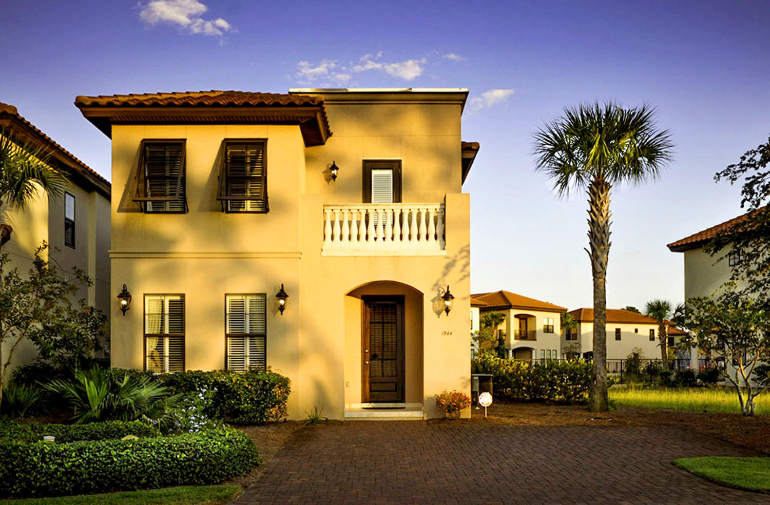 This lakefront, lovely home sits within the boundaries of the very popular Villa Lago subdivision. Beautiful, inside and out, you will think that it is brand new.You will love that cozy Mediterranean feel with the granite counter tops and stainless appliances. Close to Baytowne Wharf or take a short golf cart ride to the beaches. Golf Cart will convey at list price. Amenities include a clubhouse and pool. All measurements are approximates and should be verified by the buyer.