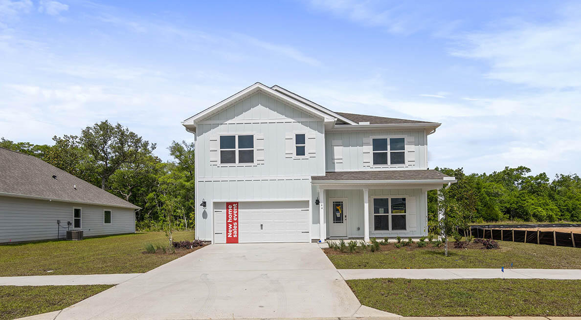 Located conveniently within driving distance to Niceville, Destin, and the world-famous white sandy beaches of 30A in South Walton County, Hammock Oaks boasts large spacious homesites surrounded by lush greenery, mature trees and water features for outdoor enjoyment. The 'Carol' plan features a spacious back porch, Hardie siding, 9' ceilings on the first floor, 8ft on the 2nd floor, LVP flooring and carpet, Ivory shaker style cabinetry in the kitchen and bathrooms, quartz countertops, and a modern tile shower. This energy efficient home offers 'Home is Connected' Smart Home package, DEAKO switches, 1-year builder warranty and 10-year structural warranty.