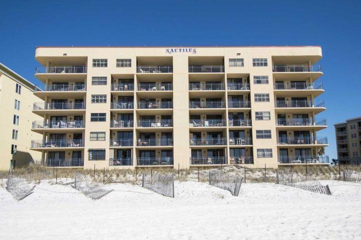 Gulf view, gulf front complex. Nautilus Condominium has just had a renovation of the exterior. New slider doors added, new balcony railing and exterior painting and resealing. This unit has beautiful gulf views from the master bedroom and living area. Renovated kitchen with granite counter tops and new cabinets. Owner rents the property and has generated gross revenues of $36,780 in 2018 and $37,246 in 2019! Future bookings in place! Call for details.