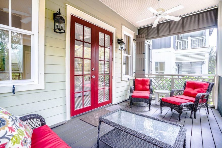 This absolutely charming Beach home is located in an idyllic location in Seacrest Beach. The surrounding indigenous mature trees offer privacy and seclusion from the screened in patio below and to the upper porch swing deck above. The proximity to the 12,000 square feet lagoon style community pool is just a sidewalk away and the deeded beach a short five minute walk. Impeccably maintained, the cottage offers an open floor plan, beautiful hardwood flooring, and an abundance of natural light flowing through the multitudes of windows. Family and friends will have a wonderful time gathering in the spacious family room and the dining area is perfect for those special holiday dinners or summer barbecues. The master suite is complete with double vanities and a soaking tub to wash away your cares. Improvements in the home include  an updated kitchen with newer appliances,  custom tile and quartz countertops in the bathrooms, a new washer and dryer, new carpet in the guest rooms, and a fresh coat of paint both inside and out, to name just a few.  Architectural plans are included to enlarge this already exquisite home.  Additional amenities include nearby walking trails and parks, a tram that offers beach transportation during peak beach season, and 24-hour security. Well cared for and within walking distance of several well-known 30A restaurants and shops in Rosemary, Alys and Seacrest Beach, this cottage is a perfect beach home or rental property.