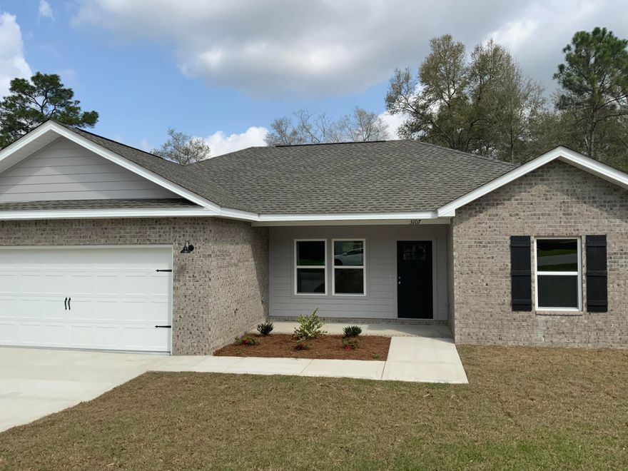 NORTHSIDE NEIGHBORHOOD IN MAJESTIC OAKS VINEYARD-ADELINE FLOOR PLAN-Quiet 1 street cul-de-sac subdivision. This floor plan is all brick construction with 2-car-garage sitting on 1/2 acre!  Split bedroom plan, 10' ceilings in family/dining/kitchen area, work island in kitchen w/bar seating, pantry, shaker style cabinets, generous size laundry room, owners bath has double vanities, walk-in closet. Luxury Vinyl Plank in common areas, carpet in bedrooms. Quartz or granite countertops, stainless steel appliances. Still time for buyer to make some selections (call for details). LATE MARCH COMPLETION.