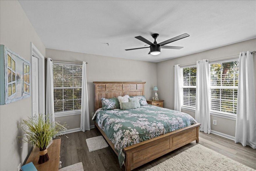 Welcome to this beautifully maintained 2 bedroom, 2 bathroom condo located on the third floor of a three story building, offering added privacy and peaceful living.One of the standout features of this unit is the extra window in the primary bedroom, a rare feature not found in all condos within the community. This additional window fills the space with natural light and creates a bright, airy retreat.This gorgeous condo is being sold fully furnished. From the beds, dressers, TVs, and couches to the coffee pot, air fryer, plates, silverware, and all the small details in between, everything conveys. It is truly a turnkey opportunity for anyone looking to start or expand a vacation rental or short term rental, or simply move in without lifting a finger. Step out onto the private balcony and enjoy peaceful views with mature trees that provide natural privacy and beautiful sunlight throughout the day. You can even catch stunning sunsets right from the balcony.

Located in the heart of Destin, you are just an easy walk to the white sandy beaches. You will also love the convenience of having a dog park right across the street and new pickleball courts being built just a short walk from the building. Whether you are searching for an investment property or your own personal getaway, this ready to go condo checks all the boxes.