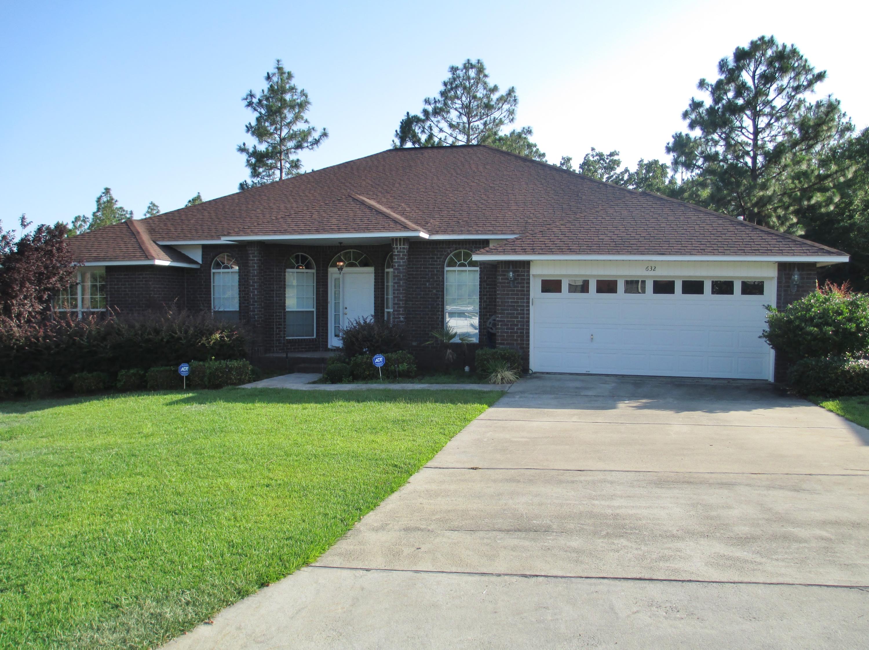 OPEN THE DOOR TO PRESTIGE AND ELEGANCE! South of I-10, located in Fox Valley Subdivision, an easy commute to Eglin AFB, Duke Field, and 7th Group Special Forces. Since A Great Location Isn't Everything, Look What Else you Get: An attractive,3004 sq.ft.,Well Maintained, Artfully landscaped, Corner lot, All brick,4 bedroom,3 full bath home with unique desirable split floor plan. Speaking of openness, and an Airy feel, this home has it all. 10 ft. ceilings in entry, formal dining, office/study, and Spacious Living room w/Fireplace. Has Dazzling, Stainless Steel, fully appliance Kitchen w/island, and ample counter and cabinet space any Chef would love. French double doors off Living room and Breakfast Nook opens to Huge Sunroom/Family room/Den making it a perfect setting for the Hostess.....