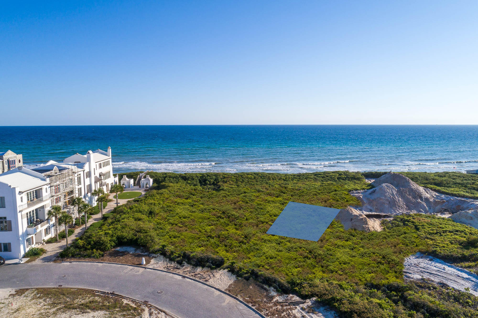 This homesite, located beachside, 2nd tier from the beach allows for a 3-story courtyard home, providing views of the Gulf of Mexico.Entered for Comp Purposes.