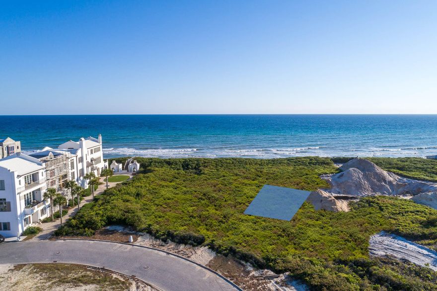 This homesite, located beachside, 2nd tier from the beach allows for a 3-story courtyard home, providing views of the Gulf of Mexico.Entered for Comp Purposes.