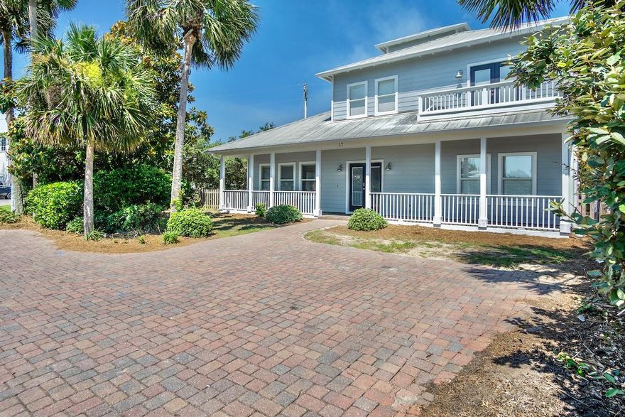 Coastal Luxury at it's finest. No expense or detail was spared when this home was recently renovated. As you walk in you will instantly be drawn to the beautiful new flooring throughout the entire home. The living area offers plenty of natural light that pours in from the perfectly designed picture windows. The kitchen offers new appliances, custom backsplash tile, newly designed kitchen cabinets and a spacious breakfast bar. The master bathroom has also been redesigned starting with a custom built walk in shower and his and hers vanity sinks. As you make your way to the third floor you will fall in love with the Gulf views from your private balcony. Situated directly on the north side of 30A you have a deeded beach across the street. Community pool only steps away. Newly painted as well.