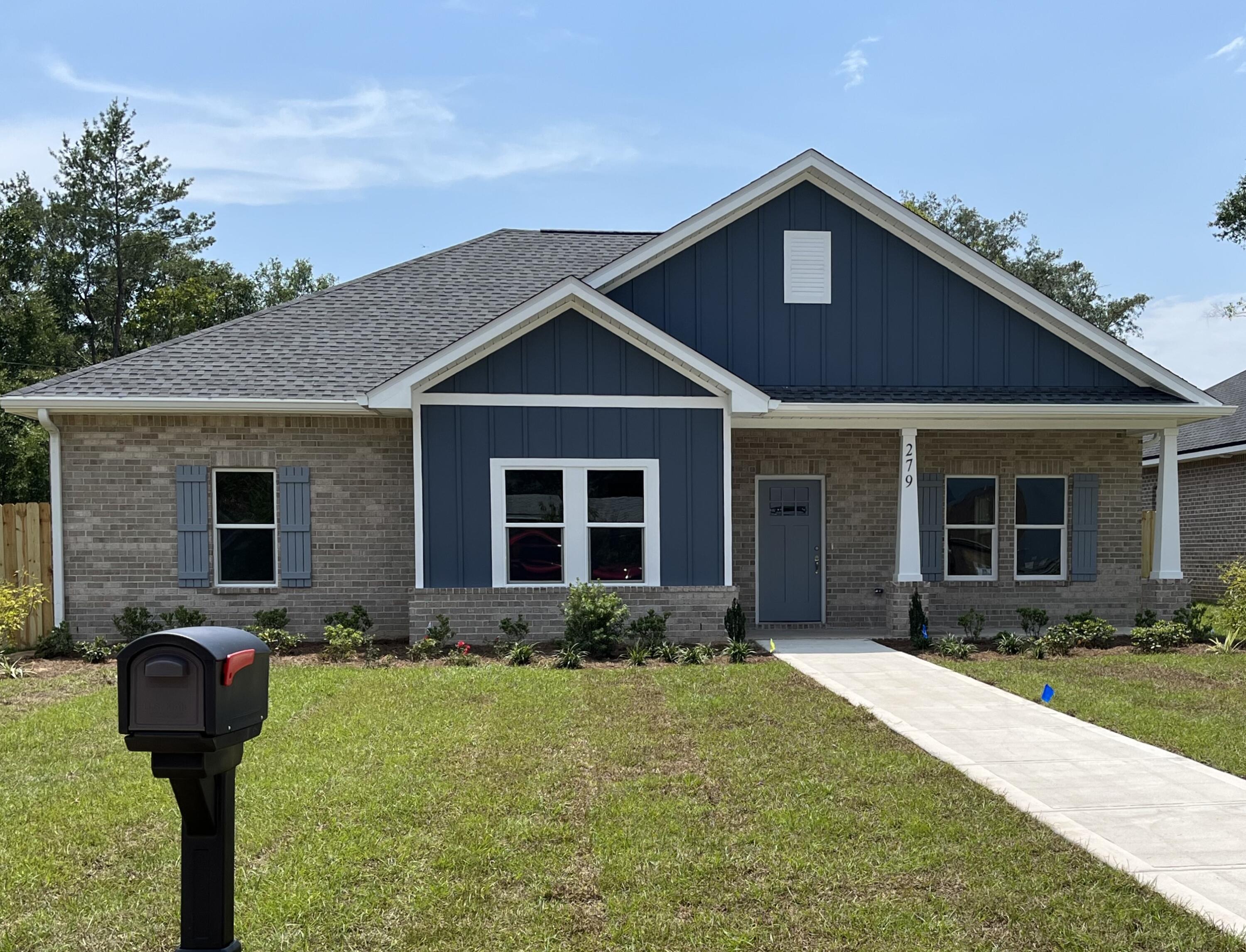 This beautiful all brick 4-bedroom 2.5 bath home with a 2 car garage. Loaded with upgrades and beautiful touches throughout! Some great features of this home are LVP throughout (allergen friendly), GE appliances, granite/quartz countertops throughout, soft close all wood cabinets, irrigation system and a fully landscaped yard. Just a short (.7) miles to the East gate of Eglin Air Force Base, less than .5 miles from Florida Park and Boat launch and .6 miles from dinner and a drink at Docs Oyster Bar the location is hard to beat! Call me today for more information and a full list of upgrades! Let's start 2023 off right in this brand-new home