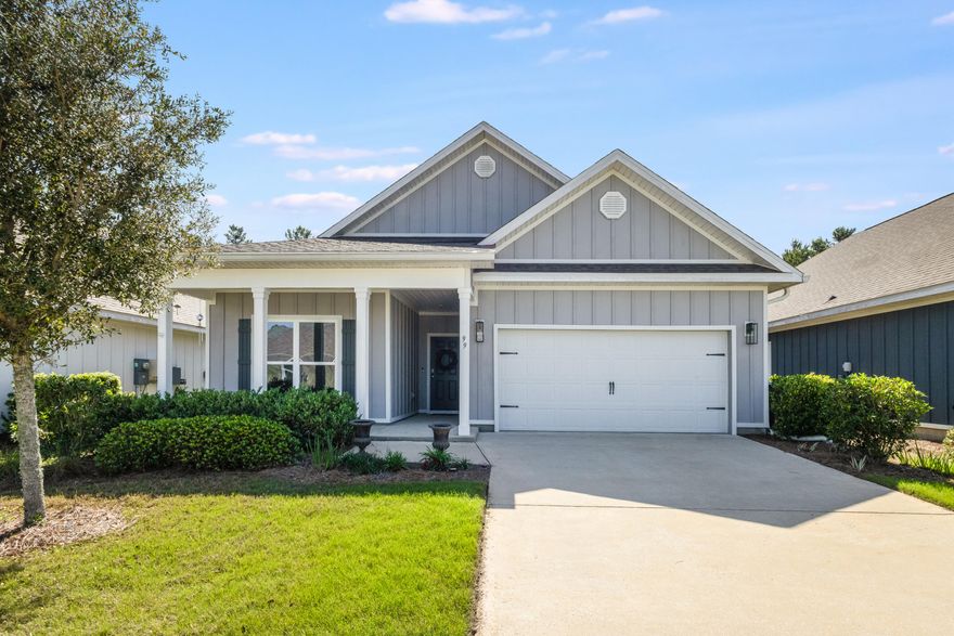 Welcome to Firefly located in Hammock Bay! The Arlington floor plan is a 3 bed, 2 bath floorplan that has elegant 9' ceilings, EVP flooring throughout the common areas and frieze carpet in all bedrooms. Beautiful interiors doors with brushed nickel hardware and granite countertops in the kitchen and bathrooms are a few of the added details. The home also features Whirlpool stainless steel appliances which include a free-standing smooth top stove, microwave, and dishwasher. Hammock Bay is located on the Choctawhatchee Bay, and a short drive to the white-sand beaches and emerald waters of the Gulf of Mexico along Scenic Highway 30-A.