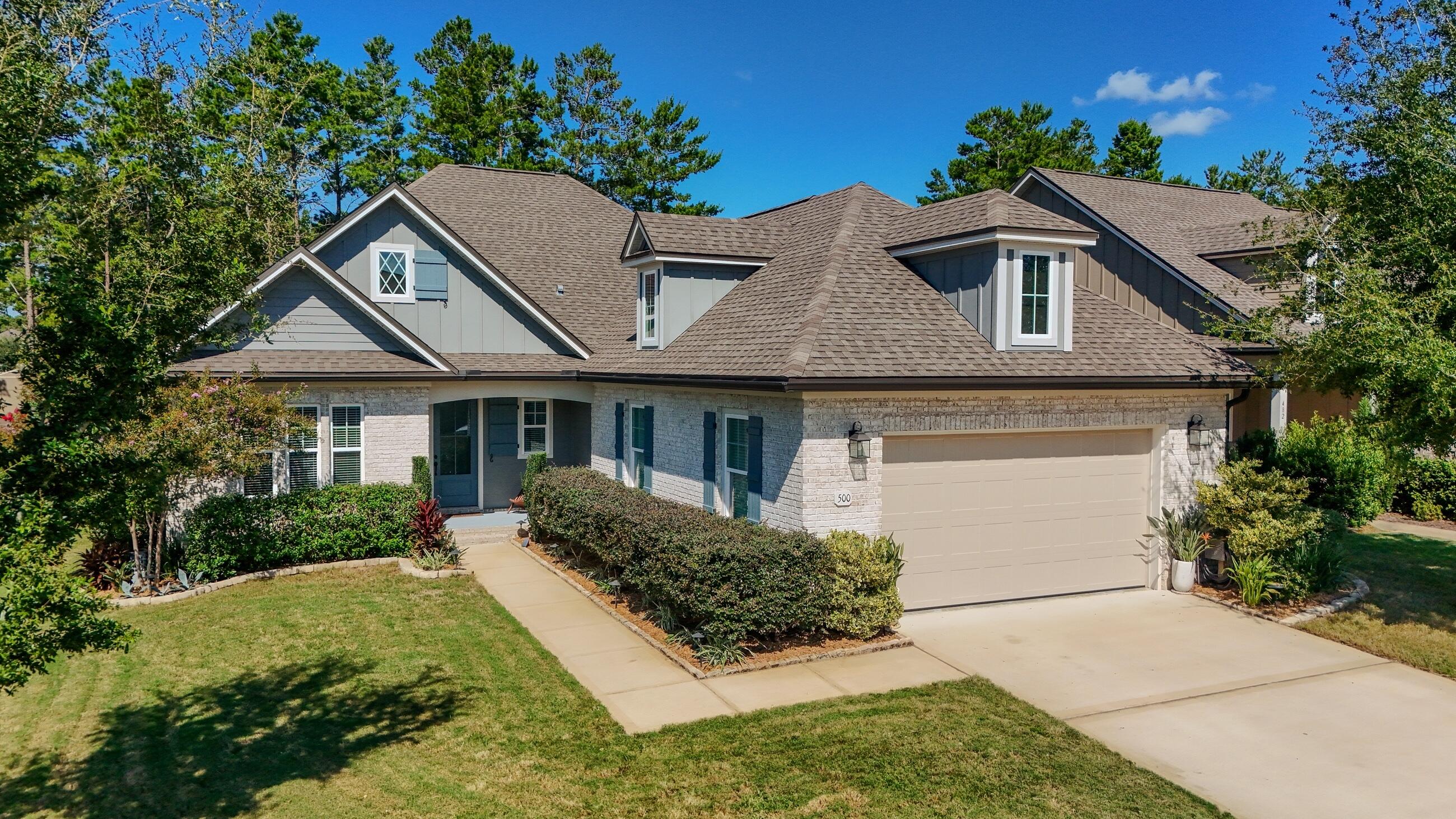 Welcome to the exclusive Meadows neighborhood in Hammock Bay-where living is more than a home but it's a lifestyle. Home features 3 bedrooms, 2.5 baths plus a large flex space. The backyard landscaping is beautifully designed to be enjoyed from inside of the home, creating a seamless indoor-outdoor connection. The open gourmet kitchen features stainless steel appliances, an industrial refrigerator and freezer, large island, wood cabinets and Alaskian-white granite counter tops. Master bath features large walk in shower and towel warmers. Laminate floors throughout the living areas and tiled floors in the bathrooms and wet areas. Yards are sodded with sprinkler system. Crown molding, and cased windows. 9' ceilings and 8' doors. Many other features include: a screed back porch, 24kw gas generator, granite countertops, porcelain sinking, in wall vacuum system throughout the home, epoxyed garage floor, garage cabinets, garage door status, Air exchanger, Kitchen osmosis water treatment, ADT security system, whole house water shut down, sink in the Landry room, outside garden cabinets and lights and more.
Hammock Bay is a resort style community with resort style amenities from lap pools, tennis courts, pickleball courts, play ground, basketball courts, walking trails and much more. Also, never miss a sunset again on your kayak off the community docks. Be close to all the action of Freeport, grocery stores, new development, and within 35 minutes to some of the World's most beautiful beaches. Call today and make this home yours!