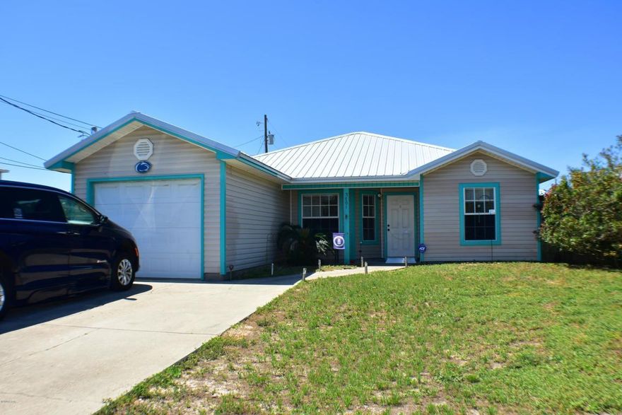 Great location for this 3BR/2BA Biltmore Beach home.....right between the beach and Grand Lagoon! This home features a 1 year old metal roof, a split-bedroom floor plan, and it's on a corner lot with a double gate in the back ideal for parking a boat/RV or extra vehicles. You're just three blocks from public beach access 11 and there is a public boat ramp on the lagoon just two blocks from the home. Need a vacation home or just want to live close to paradise...this home is perfect! All info is approx and must be verified by Buyers if important!