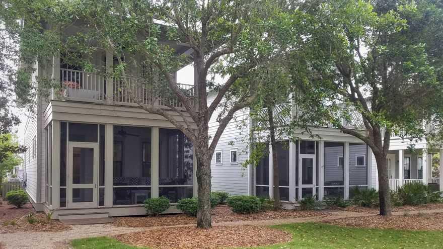 Designed with nature in mind, WaterColor features 499 acres set against the Gulf of Mexico and Western Lake with mostly native landscaping. Oak Trees canopy the streets. Amenities include swimming pools, parks, hiking and biking trails, paddle boarding and kayaking on the lake or Gulf, tennis facilities, observation docks on the lake, fishing, sunbathing on the beach, shopping and dining. This 4 bedroom, 4.5 bathroom cottage offers a second den, bunk room, and spacious screened porch below 2nd story covered porch, overlooking the shaded Dragonfly Park. Master bedroom on each level of the home, and built in office nook downstairs, with exterior closet for storing beach chairs or utility items. Sold fully furnished, rental ready. Please make an appointment to see this WaterColor cottage.