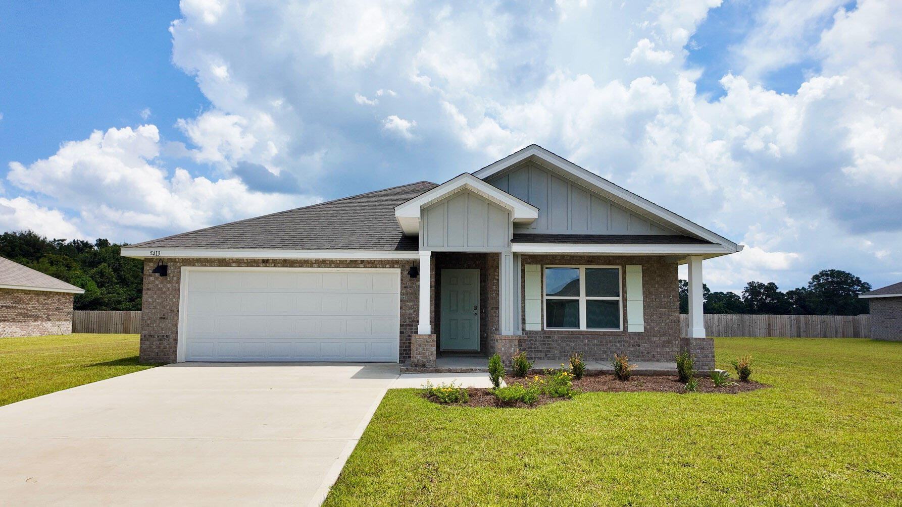 Builder will pay all Closing Costs, ask us about our current rates!New Charlie Day Estates Community only minutes from shopping, dining, schools, & a short trip from the pristine beaches of Destin, Navarre, and Pensacola. The popular Cali model with its sought-after open design for comfortable living & entertaining. 4 beds, 2 baths, covered patio, 2 car garage & awesome amenities. Well-designed kitchen: GORGEOUS Quartz counter-tops stainless appliances, lg. island, smooth-top range, built in microwave, quiet dishwasher & pantry. Striking wood look flooring & PLUSH carpet in the bedrooms. The 'Smart Home Connect' System offers a variety of Smart Hm. Devices for your convenience + fabric hurricane window protection.