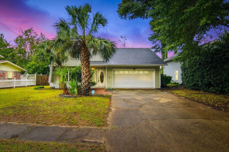 This well‑maintained single‑family home is located directly behind Choctawhatchee High School and offers convenient access to both Eglin Air Force Base and Hurlburt Field, making it an excellent option for military tenants. The interior includes a spacious living area and a functional kitchen equipped with stainless steel appliances, including refrigerator, dishwasher, microwave, and smooth‑top electric range.  The property provides central heating and high‑efficiency air conditioning for year‑round comfort. All four bedrooms offer ample space suitable for family living, guest accommodations, or home office use.  The home sits on a sizable lot and includes a large, fenced backyard, ideal for outdoor recreation, pets, or additional storage needs.  15 minutes from the best beaches.