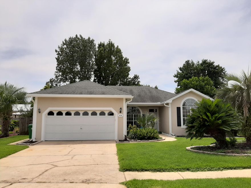 This spacious home in the heart of Destin has 3 bedrooms and 2 bathrooms, a 2 car garage, covered back porch and gas fireplace. Split floorplan allows for Master Suite privacy. Located walking distance to HarborWalk Village and only minutes away from the Beach, Bay and Crab Island. Ready for new Owners with fresh paint, new appliances, new Granite Counter tops and new Central Heat & Air units. Ridgewood Manor Subdivision has a high level of ''Owner Pride'' but no HOA or Monthly Dues. Home also has a Sprinkler System that operates on a Private Well.