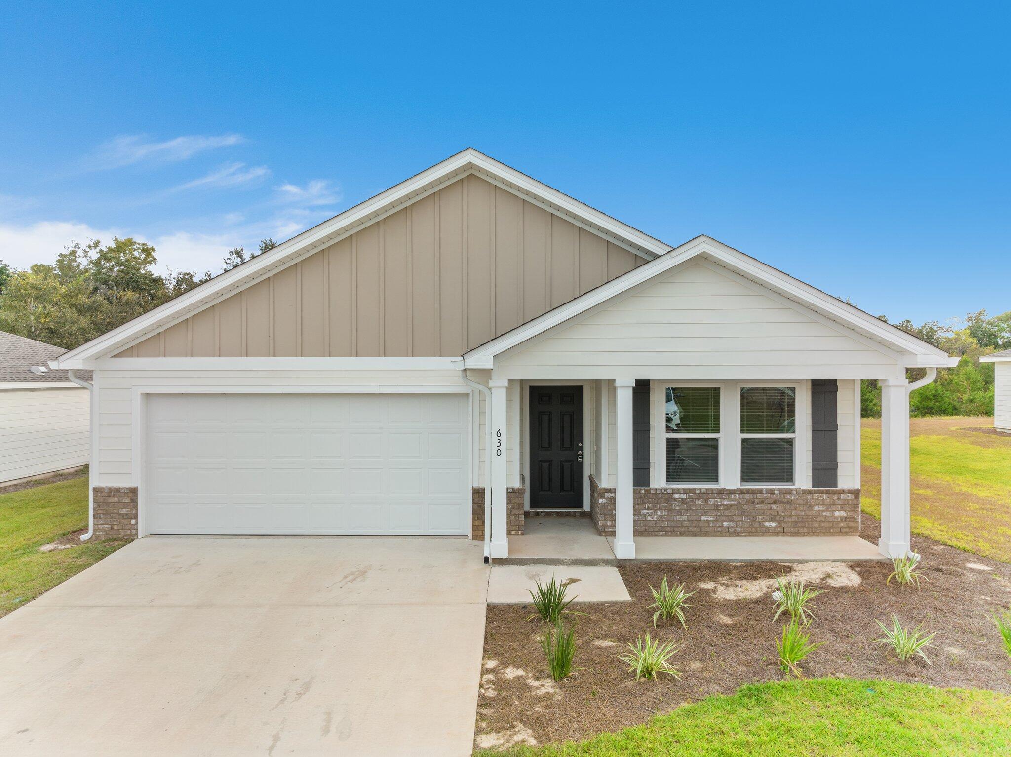 MOVE IN SPECIAL! HALF OFF FIRST MONTHS RENT WITH A 13 MONTH LEASE!This 4 bedroom, 2 bath home is complete with window treatments and fenced in yard. Granite countertops throughout and stainless appliances. LVP flooring and carpet. Community pool and playground. Situated at the mouth of the LaGrange Bayou, it is located 30 min to Emerald Coast beaches (Fort Walton, Destin, and Panama City). Conveniently situated between Pensacola and Tallahassee.***Pictures may vary with each floor plan******Pictures may vary with each floor plan***