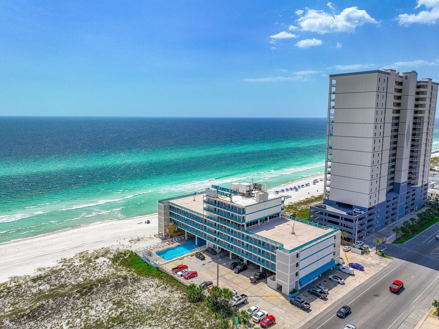 Potential guaranteed annual income of $27K! Come enjoy the good life at this historic, Gulf-front studio in popular Panama City Beach, FL. This completely remodeled studio boasts high end finishes throughout and is sold fully furnished and rental ready. This historic building has just undergone it's own restoration and is located directly on the Gulf of Mexico. It boasts an indoor/outdoor pool fir guest and residents alike to enjoy, along with a fitness center and a viewing platform perfect for taking in the sweeping views of the Gulf of Mexico. Located in the heart of Panama City Beach, this studio is an ideal vacation rental or second home getaway.