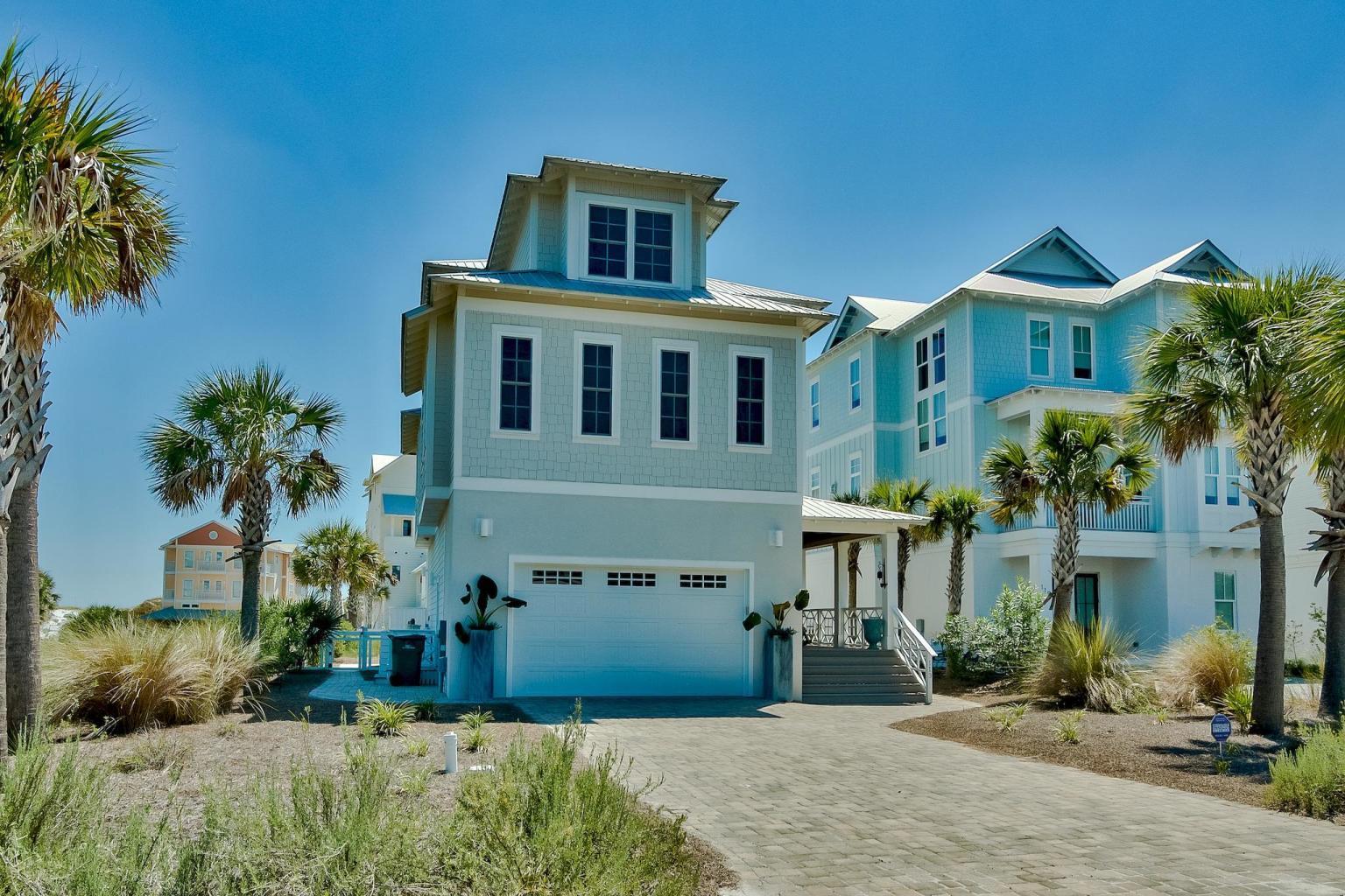 Breath-taking views of the Gulf of Mexico paired with an extraordinary outdoor living space make this property the ultimate piece of paradise. 113 Dune Estates Blvd is situated only a few steps from the sugar white sands and emerald waters. Showcasing 5 bedrooms, 4 bathrooms, 3 separate living spaces, and an open concept great room; the exceptional floorplan offers plenty of room to comfortably fit any large family. Features of the property include a private pool, large outdoor fire pit, unique trim work throughout; true hardwood flooring, marble countertops, custom cabinetry, an outdoor kitchen, designer fixtures, luxury finishes, tons of storage and a 2 car garage. Positioned in Seagrove Beach, this home is located in the heart of 30A and offers convenient access to all the area has to