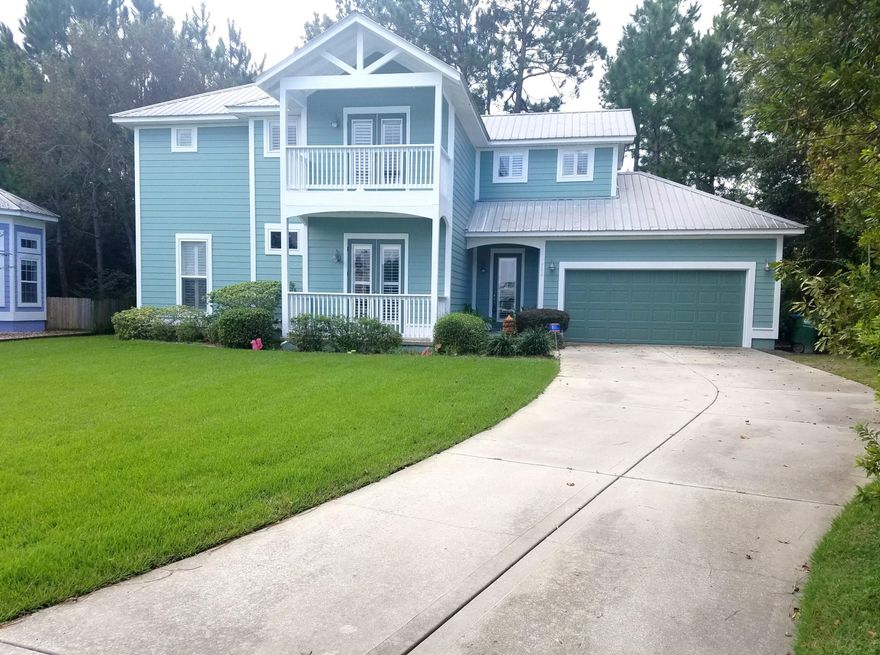 C-H-A-R-M-I-N-G home in Lyndell Plantation! You really need to see this to appreciate it. This light filled two story, three bedroom, three bath hardy board siding- metal roof home in the quaint exclusive Lyndell Plantation community has been updated and upgraded!! Fresh exterior paint- beautifully landscaped yard- all new flooring- all new kitchen appliances with confection microwave and oven options - fresh interior paint with crown molding, tray ceilings and wood plantation shutters - open living area with fireplace and 20ft. ceiling up to the 2nd floor- screened in back porch. Two AC units , security system and surround sound.