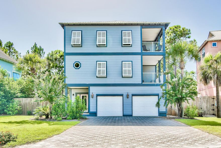 Welcome to 'Blue Haven' in the Cypress Breeze community! This home is less than a mile from the white sand beaches of 30A! Perfect for a family vacation home or rental investment, this 6 bedroom 4 bathroom home sleeps 20 comfortably and has a proven track record with projections exceeding $100K annually. You will have plenty of room to relax on the large balconies off every bedroom with views over the private backyard bordering the conservation area! The gated community of Cypress Breeze offers an incredible private resort pool and is a short bike or golf cart ride away from the beaches along 30A and several restaurants including Shunk Gulley & the Gulf Place Town Center. From Cypress Breeze you are also just minutes away from upscale shopping and sophisticated dining at Grand Boulevard.