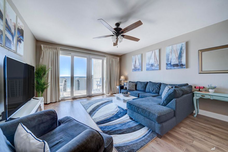 Welcome to Unit 1211 at Laketown Wharf Resort, a beautifully remodeled three bedroom, two bathroom condominium offering stunning Gulf views and excellent rental potential. This spacious unit features an open-concept living and dining area filled with natural light, updated finishes throughout, and a private balcony ideal for enjoying sunsets over the emerald waters of the Gulf of Mexico. Recent renovations enhance both comfort and style, making this unit well suited for personal use or as a high-performing short-term rental.

Laketown Wharf is one of the most amenity-rich resorts in Panama City Beach. The resort offers five resort-style pools, including a zero-entry pool, a rooftop pool, heated pools, and quieter relaxation pools. Additional amenities include two hot tubs, a large lakefront boardwalk spanning over 50,000 square feet, and nightly fountain and light shows. Owners and guests enjoy access to a full fitness center, putting green, children's play area, barbecue and picnic areas, on-site dining, retail options, and gated security with covered parking.

Private beach access is located just across the street, providing quick and convenient access to Panama City Beach's sugar-white sands and turquoise waters. The resort is centrally located near popular dining, shopping, and entertainment venues, including attractions along Thomas Drive, family entertainment options, and a short drive to Pier Park. Nearby activities include boating, fishing, dolphin tours, water sports, snorkeling, scuba diving, and visits to St. Andrews State Park.

Unit 1211 presents an excellent opportunity as a primary residence, second home, or turnkey vacation rental investment. Strong rental demand is driven by Gulf views, resort-style amenities, and a central Panama City Beach location. Rental projections and income history are available upon request.