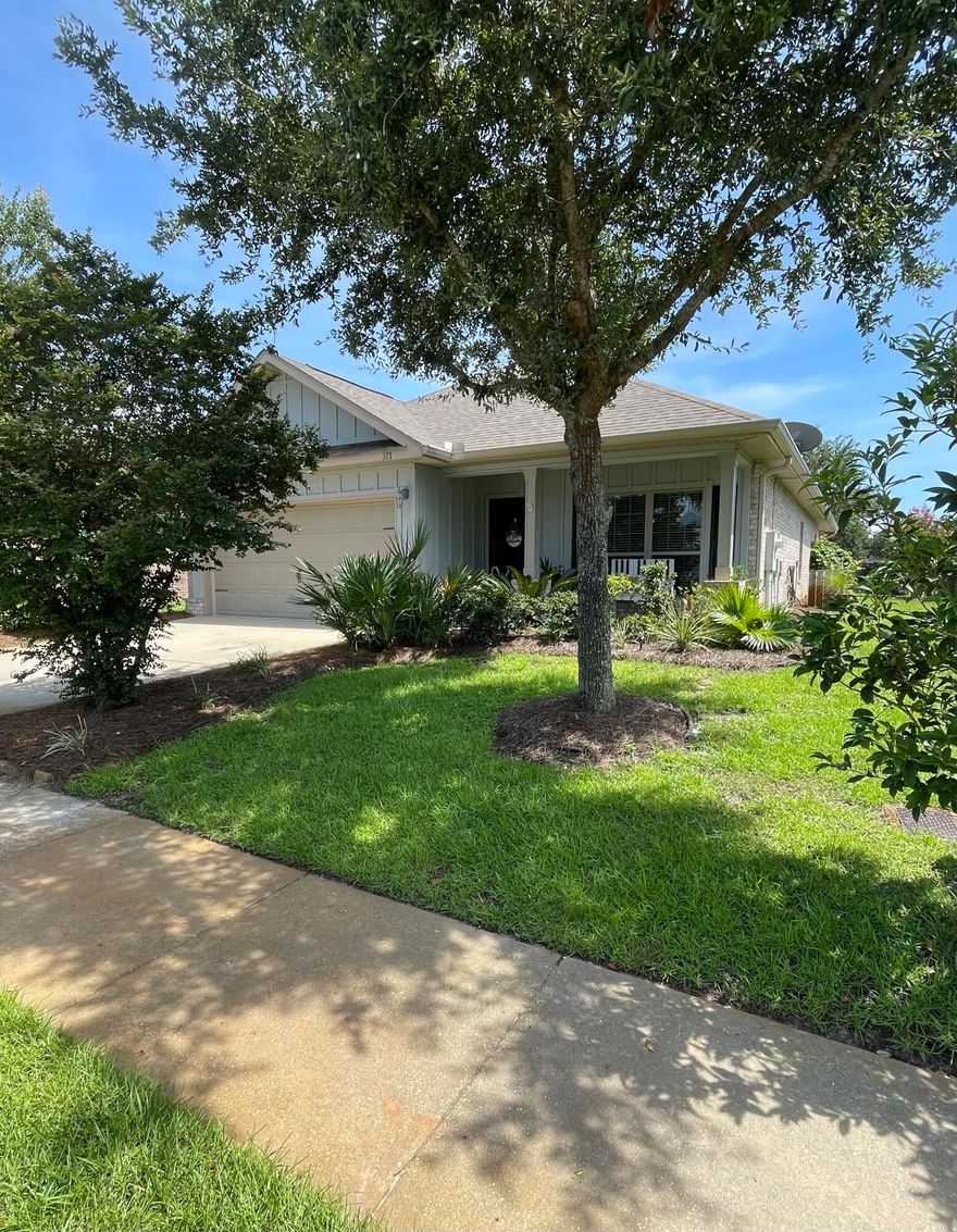 LOCATION PERFECTION!! Welcome to Whispering Lake where tranquility meets convenience!  This delightful 3 bedroom, 2 bath home + office boasts a light Chicago brick exterior with Hardi Board siding on the front, vaulted & trayed ceilings, 5''mouldings, 2 car garage, covered front & back porches, wonderful fenced back yard facing the lake for relaxing & epic cookouts! Step inside to discover a spacious living/dining area, perfect for entertaining. Unwind in the deep soaking tub or enjoy the walk-in shower in the master bath.Relax on the covered front or back porch, overlooking the fenced backyard and serene water.