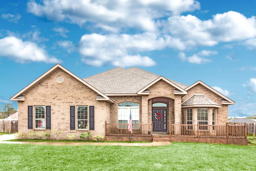 4bd/3ba home has plenty of space with a large formal dining room PLUS bar area and eat-in kitchen space. Enjoy your custom front deck and covered back patio- plenty of space for a pool or your boat/RV. Upon entering the freshly painted home, there is a large statement entry way, leads to a beautiful granite and dark wood kitchen, large center island, over looks the living room area. Split bedroom floor plan. Oversized master bedroom with tiled shower, large soaking tub, dual vanities, and 2 large walk in closets. 3 Full bathrooms. Treyed ceilings throughout home. Side entry garage has TONS of storage space with loft style shelving in place. Yard building will stay! Pride in ownership shows.