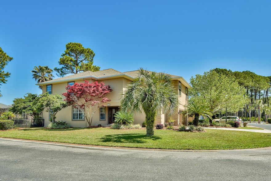 Meticulously maintained ONE OWNER HOME in the gated community of Emerald Lakes has it ALL!! Quintessential Florida living at its best with outdoor covered living space - wired for cable TV, gas plumbed for a grill or outdoor kitchen, screened in heated pool & spa, plus a fenced backyard. The first floor features 1 bedroom / office & a full bath, open living space with 20ft ceilings, an electric fireplace, breakfast bar & HUGE OPEN KITCHEN. Laundry room is off the kitchen with an extra fridge. French doors open to the pool. Upstairs is an enormous Master En-suite, 2 large bedrooms with fresh paint, new lush carpet & the 3rd Full Bath. The 2 car garage is over sized, the EXTERIOR PAINTED (4/2019) with Elastomeric Stucco Paint! Hurricane Shutters convey. FLOOD ZONE X-NO FLOOD INS. REQ.