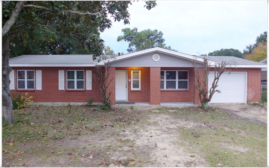 CALLING ALL ''FLIPPERS'' AND INVESTORS!! This is the House you have been Looking for! GREAT ''Bones'' but in need of Complete Interior Remodel! 2010 Roof / 2010 AC & Gas Furnace / 2010 Hurricane Rated Garage Door / 2010 Double Paned Windows / 2010 Gas Hot Water Heater / BRICK Exterior / Large Yard / 3 Bdrm / 2 FULL Baths! Potential for Open FloorPlan! Homes this Age or older ''Flipped'' in this MLS Listing area of Fort Walton Beach for $120-$150 per sq ft!~ See ''Documents'' section for supporting Documents. HURRY or you miss this Home!~ Buyer to verify all dimensions and Information!