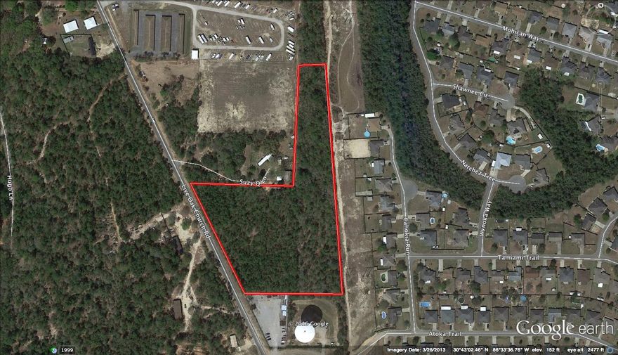 500 plus front feet on Live Oak Church Road. Bring your development order and floor plans today! Currently zoned institutional, this should be an ease re-zone for multifamily, residential, or mixed use. Their are tons of roof tops in all directions! Self storage , flex space new construction, a new subdivision, and a water tower are next door. South of I-10 with a quick commute area Bases and I-10 and the Whitest Beaches in the world!
