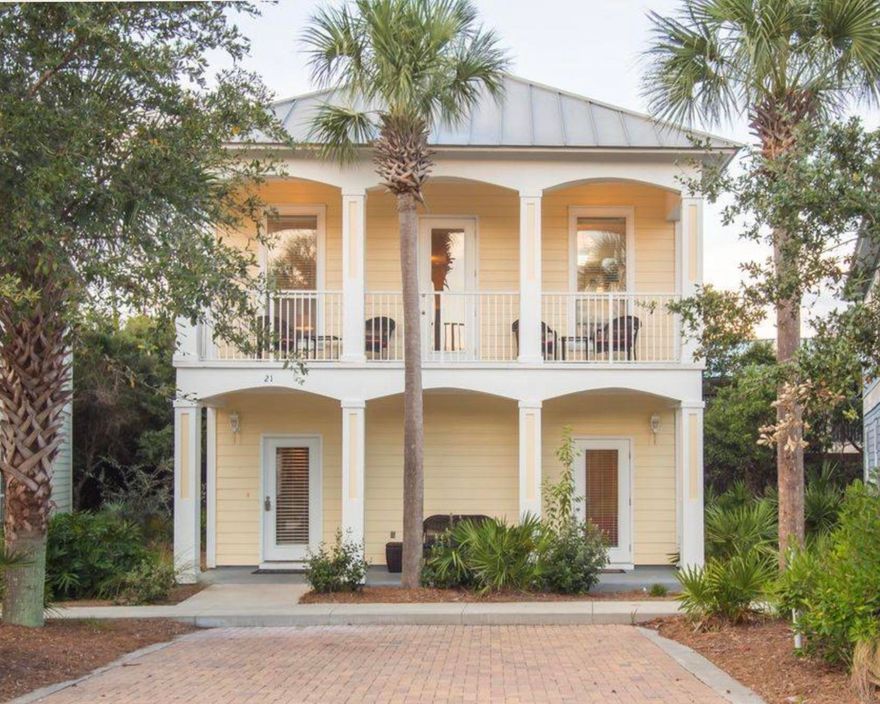 Welcome to ''SANDY TOES'' on the Emerald Coast where you can walk for 2 minutes and have your toes in the sand or swimming in the Gulf! This beach house is perfect for vacation rental or a permanent home in paradise! Picture yourself strolling along the boardwalk to Pompano Joes or just a few blocks to Captain Dave's on the gulf. You have 300 ft of deeded beach access or relax in the 3000sq ft. heated pool with hot tub! Living/dining/kitchen on the 2nd floor with breezy balcony to sip iced tea. Bring the whole family since there are 4bedrooms and 3.5 baths and a low maint. Cottage with landscaping included. Why be bothered with elevators and too many condo rules when you can own your slice of paradise and park right in front? Cottage Retreat is the best kept secret on Scenic HWY 98!