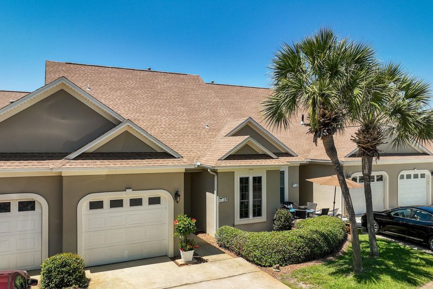 Quiet, clean and close to everything is the perfect description for this impeccably maintained townhome that sits in the highly sought after Bon Villas Community. It starts on the outside with a gorgeous circular round-a-bout plant space with 5 palm trees that make for a great view as you sip that first cup of morning coffee from your breakfast nook. It gets even better inside with a wide open floor plan and vaulted ceiling allowing for smooth and easy access to and from the kitchen, dining area and spacious living room. Adjacent to the ground floor laundry room is the Master Bedroom which connects to the Master Bath via a plethora of storage/closet space on both sides of the walkway. If you like to entertain out back or simply wish to sit and enjoy a moment of solitude,