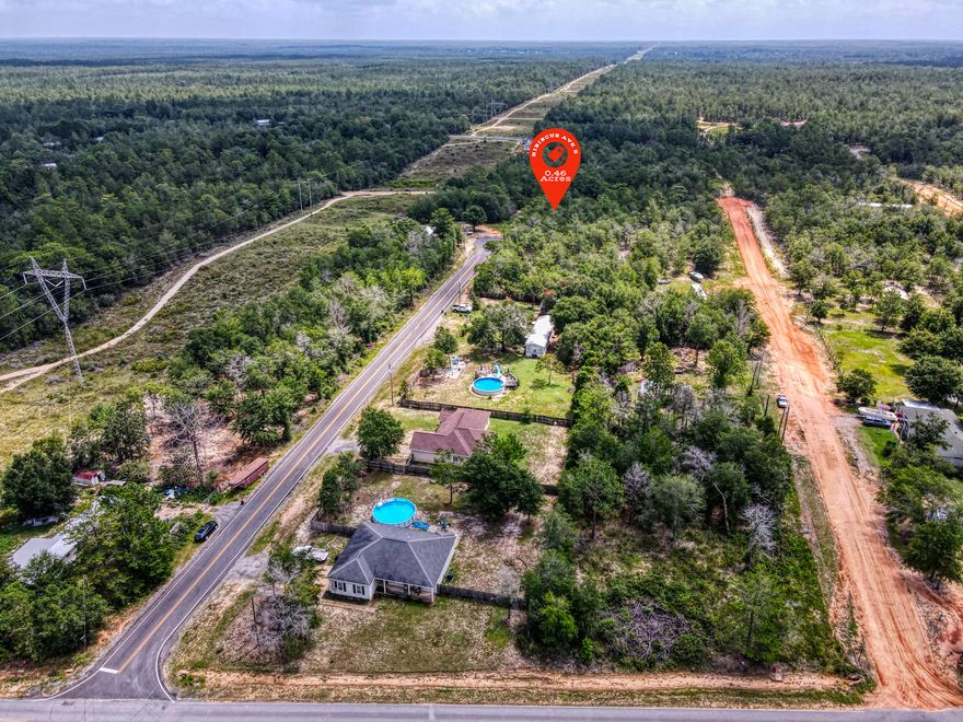 Build your vacation home/cabin or place a mobile home, and enjoy the many benefits of living around nature but with easy and close access to nearby cities and towns and our beautiful white sand beaches of our Emerald Coast. (Close by popular cities: Destin Florida 45 miles, 30A / Seaside 36 Miles and Panama City Beach 58 Miles).0.46 Acres - wooded lot. Power and City water available (tap fee due), zoned Rural Residential, septic must be utilized.The city of DeFuniak Springs has been recognized as one of the best smaller towns in Florida. This historical town is built around the stunning Lake, which is known for being almost perfectly circular.